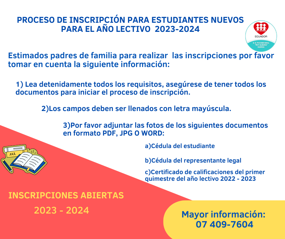 SGA :: Inscripciones - UNIDAD EDUCATIVA "FE Y ALEGRÍA CUENCA"